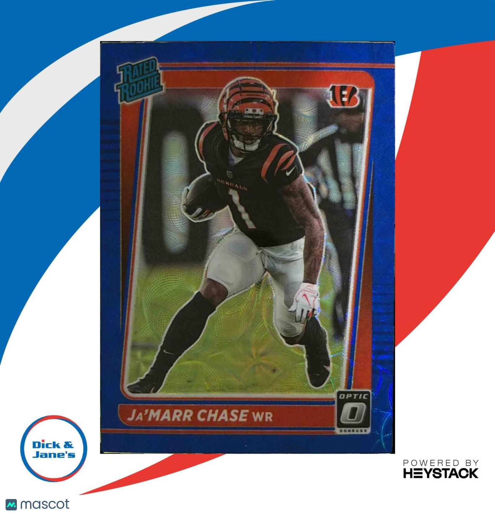 2021 Donruss Optic Ja’Marr Chase Blue Scope RC Rated Rookie Cincinnati Bengals - Sports Cards