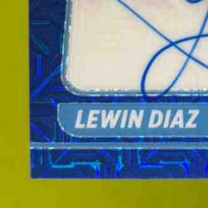2021 Donruss Optic Lewin Diaz Signatures Blue /99 Auto RC Miami Marlins - Sports Cards