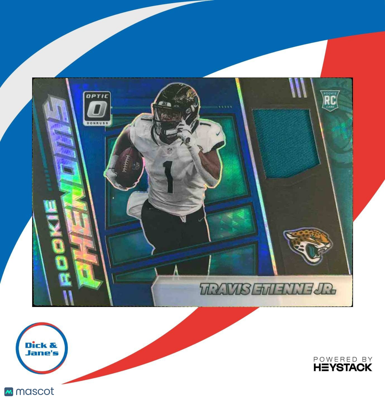 2021 Donruss Optic Travis Etienne Jr. Rookie Phenoms Horizontal Blue RC Jaguars - Sports Cards