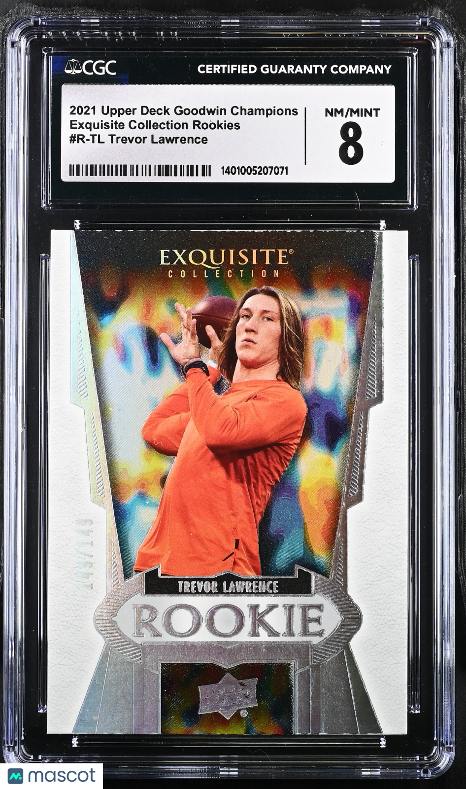 2021 Goodwin Champions Trevor Lawrence 149/149 Exquisite Collection Rookie CGC 8 - Graded Non-Sports Cards