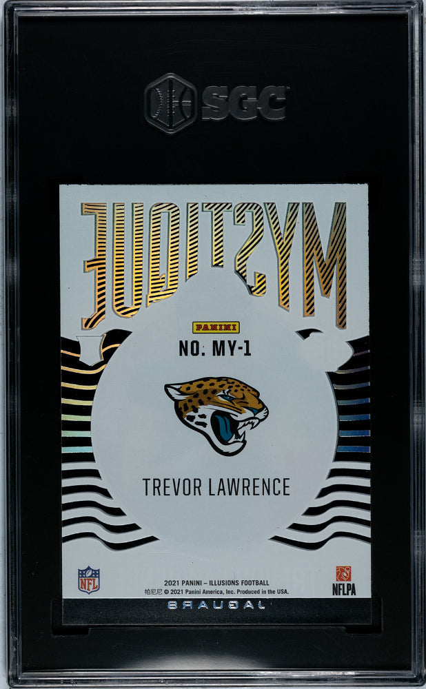 2021 Illusions Trevor Lawrence Mystique Emerald Rookie SGC 10 GEM MINT Jaguars - Graded Sports Cards