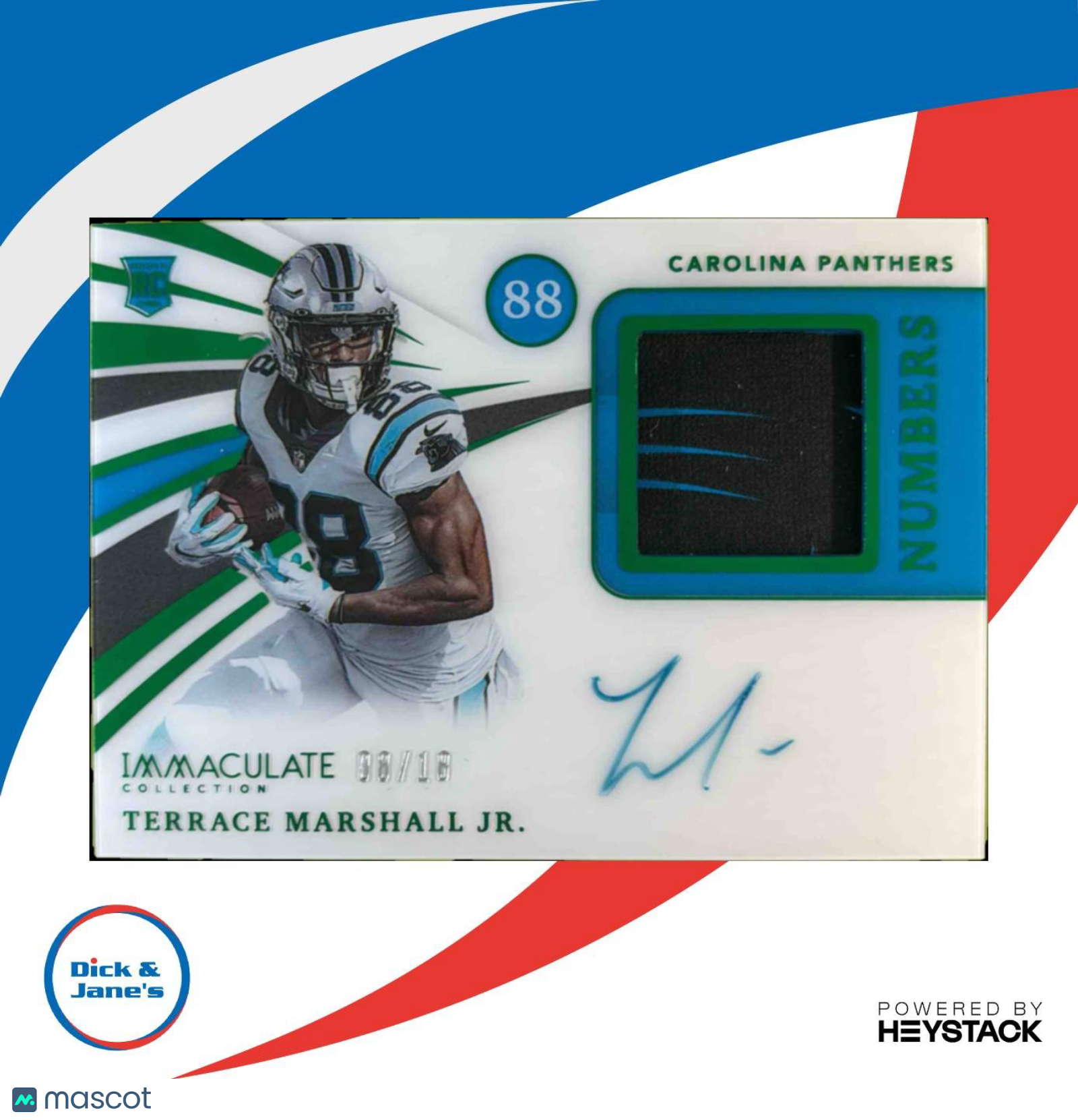 2021 Immaculate Terrace Marshall Numbers Rookie Patch Auto Premium Edition 8/18 Sports Cards
