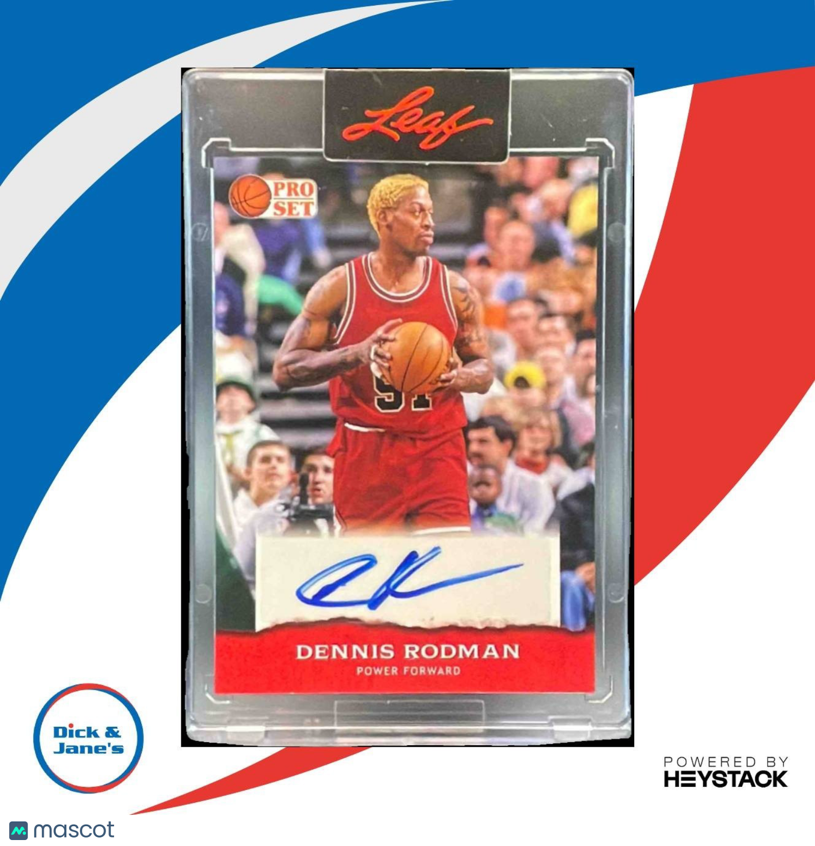 2021 Leaf Pro Set Sports Dennis Rodman Red Signature #PSA-DR1 Auto Chicago Bulls - Sports Cards