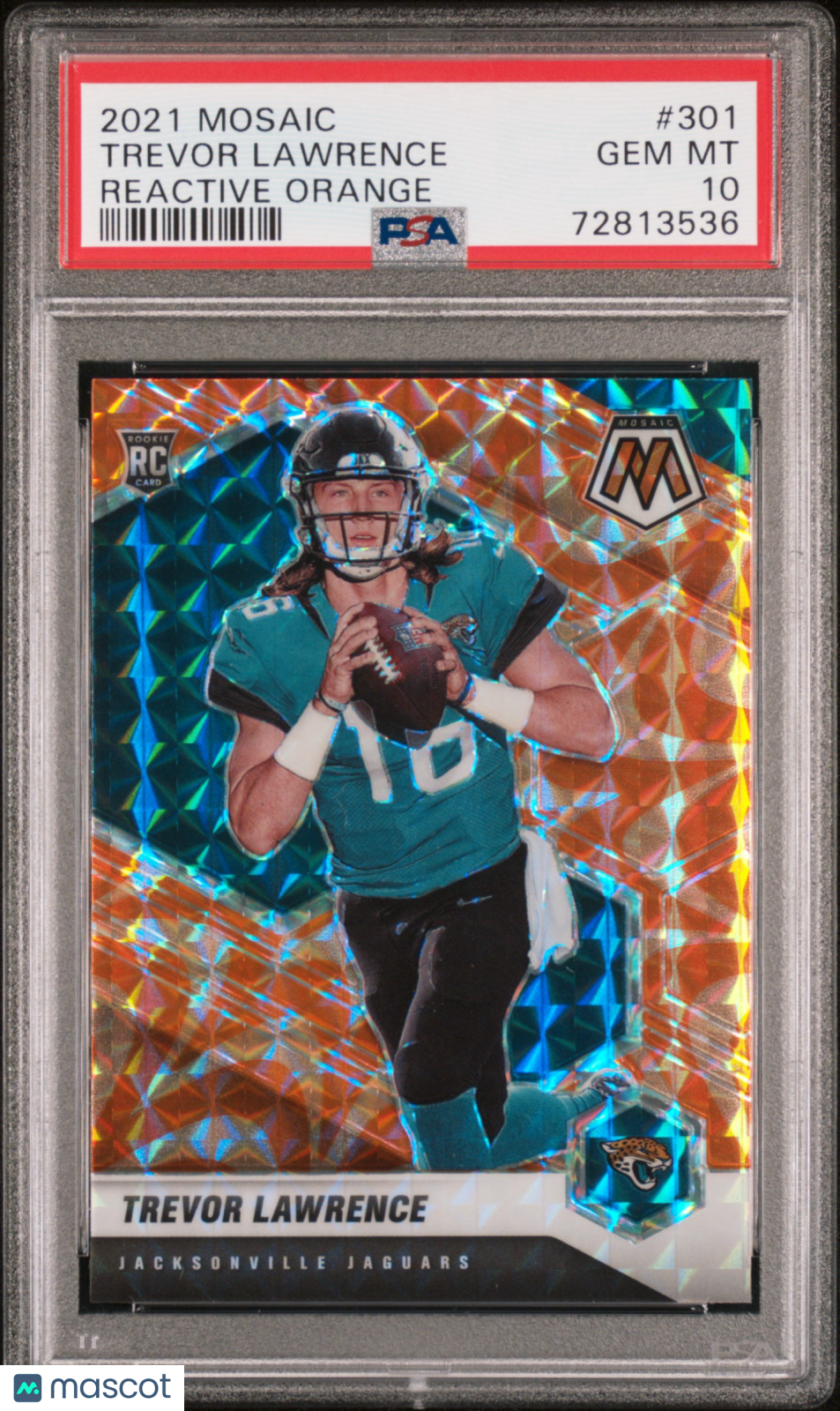 Eureka LEG英語　サインド 2021 Mosaic Trevor Lawrence Reactive Orange Rookie
