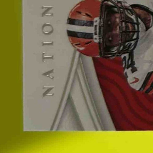 2021 National Treasures Nick Chubb Kareem Hunt NFL Gear Combo Materials 38/99 - Sports Cards