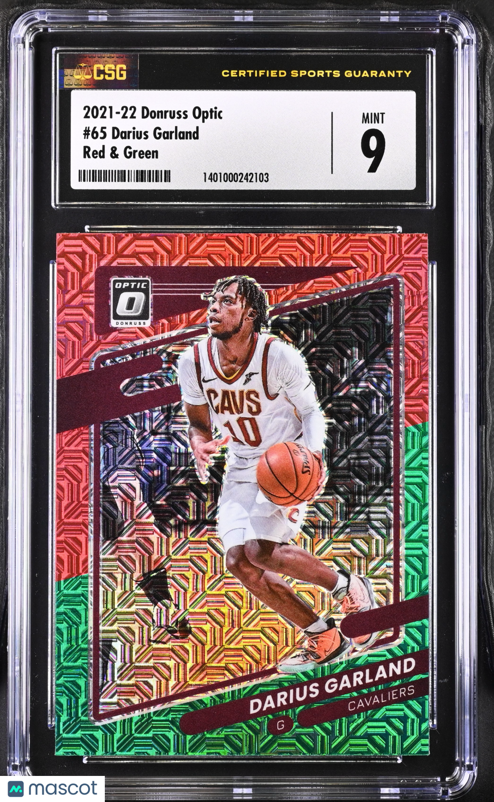 2021 Optic Darius Garland Red & Green #65 CGC 9 - Graded Sports Cards