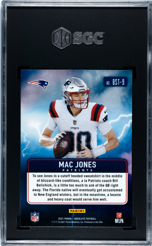 2021 Panini Absolute Mac Jones By Storm #BST-9 SGC 9.5 - Graded Sports Cards