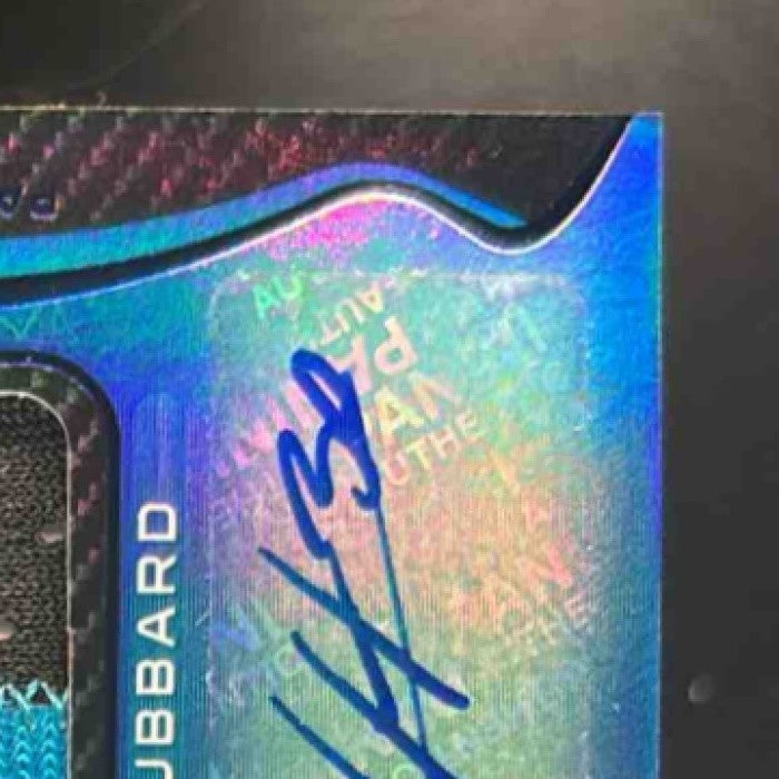 2021 Panini Certified Chuba Hubbard Patch Auto /75 #225 MEM RC Panthers - Sports Cards