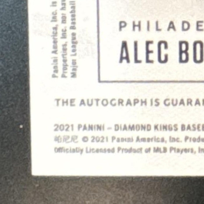 2021 Panini Diamond Kings Alec Bohm DK Signatures RC Auto Philadelphia Phillies - Sports Cards