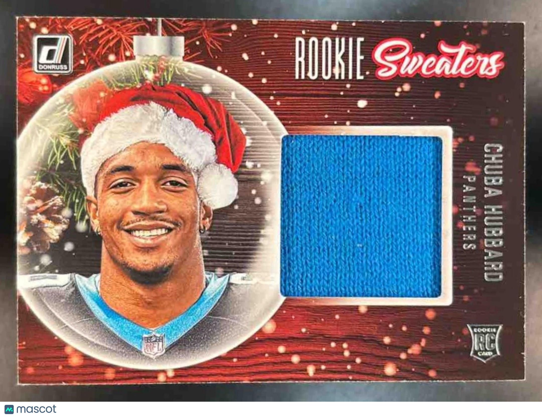 2021 Panini Donruss Chuba Hubbard Rookie Holiday Sweater RC Carolina Panthers - Sports Cards