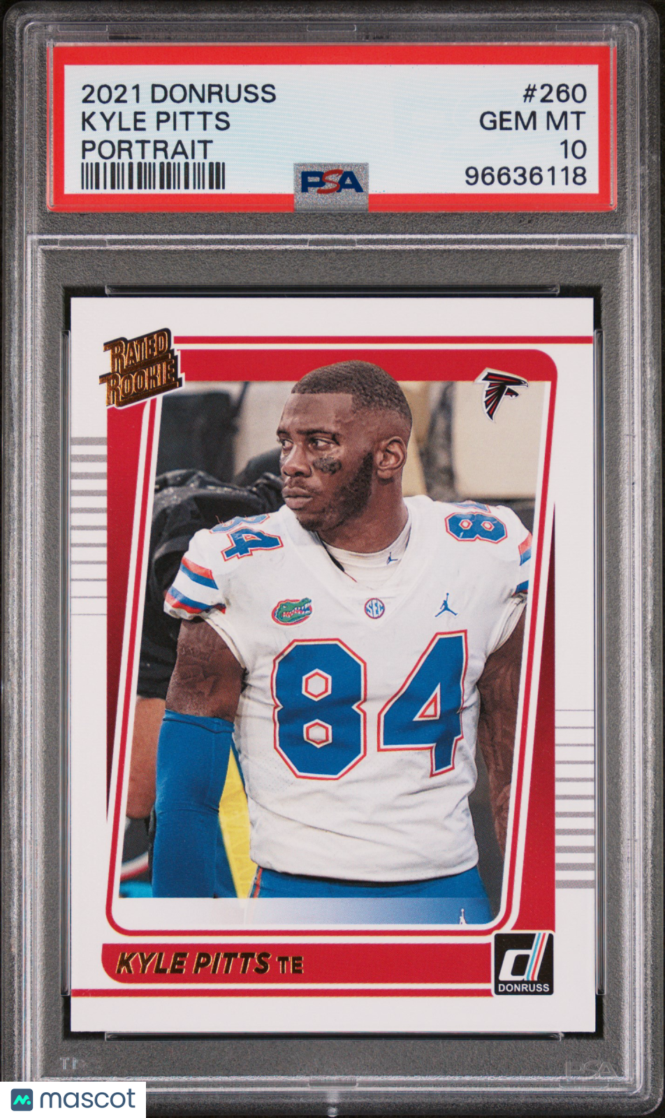 2021 Panini Donruss Kyle Pitts Portrait #260 PSA 10 - Graded Sports Cards