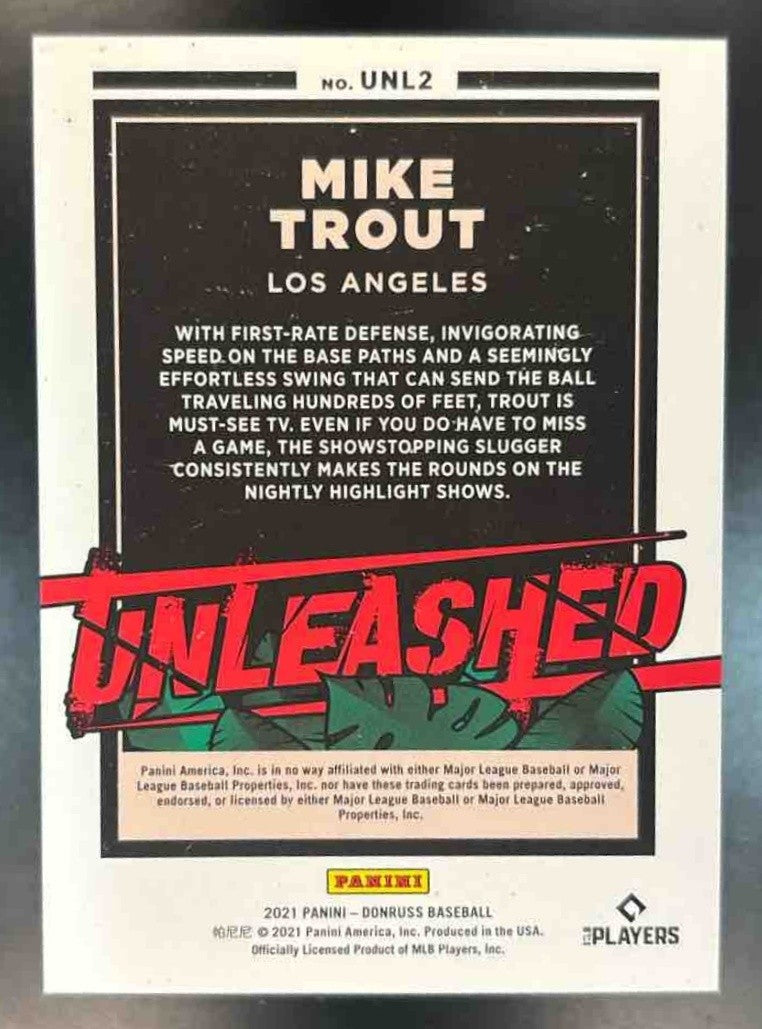 2021 Panini Donruss Mike Trout Unleashed Red /149 #UNL2 Los Angeles Angels - Sports Cards