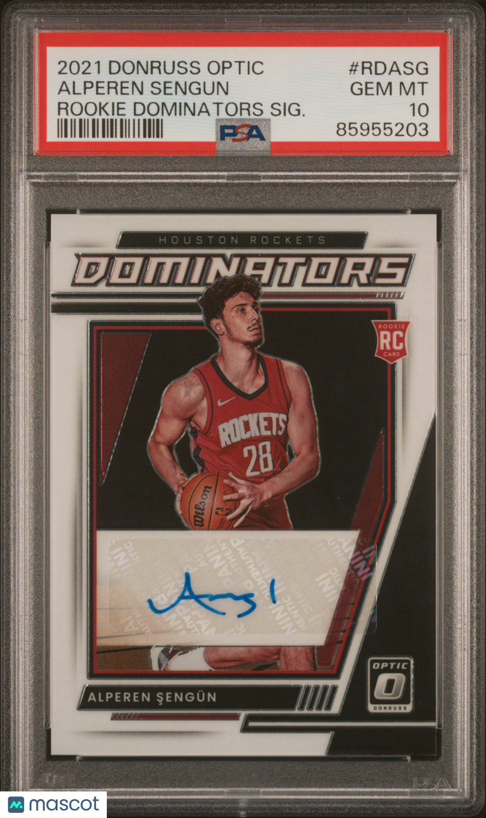 2021 Panini Donruss Optic Rookie Dominators Signatures Alperen Sengun SIG PSA 10 - Graded Sports Cards