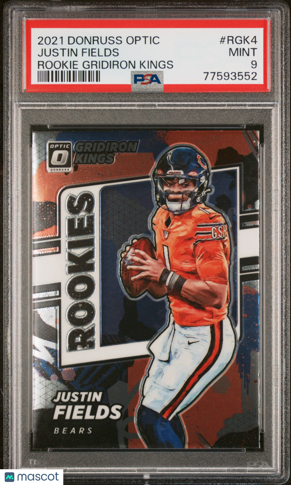 2021 Panini Donruss Optic Rookie Gridiron Kings Justin Fields #RGK4 PSA 9 - Graded Sports Cards