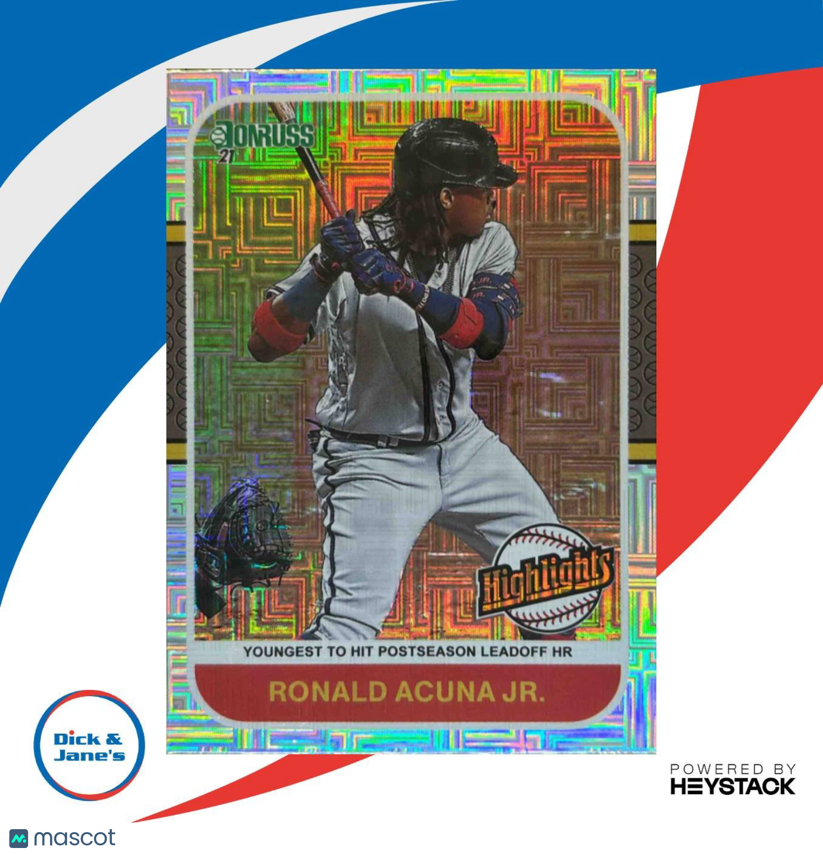 2021 Panini Donruss Ronald Acuna Jr. Highlights Diamond #HI8 Atlanta Braves - Sports Cards