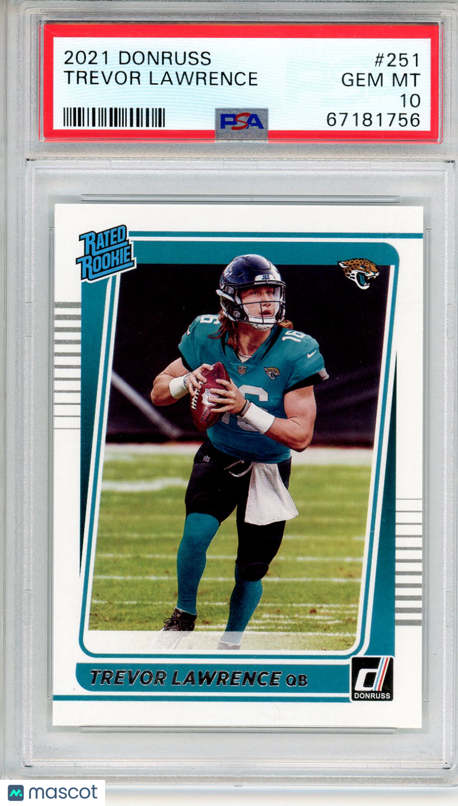 2021 Panini Donruss Trevor Lawrence Rookie PSA 10 GEM MINT Jacksonville Jaguars - Graded Sports Cards