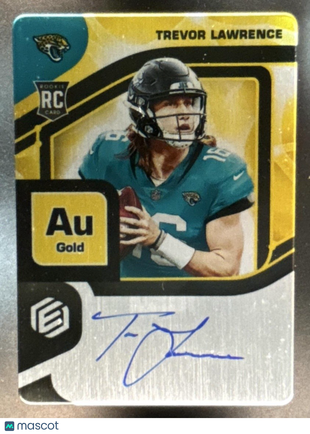 2021 Panini Elements Trevor Lawrence RPS Steel Signatures Gold /79 #119 Auto RC - Sports Cards