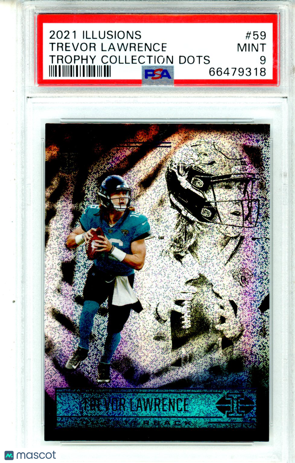 2021 Panini Illusions Trevor Lawrence Trophy Collection Dots Rookie #59 PSA 9 - Graded Sports Cards