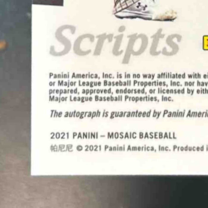 2021 Panini Mosaic Adrian Morejon Scripts #SCR-AM Auto San Diego Padres - Sports Cards