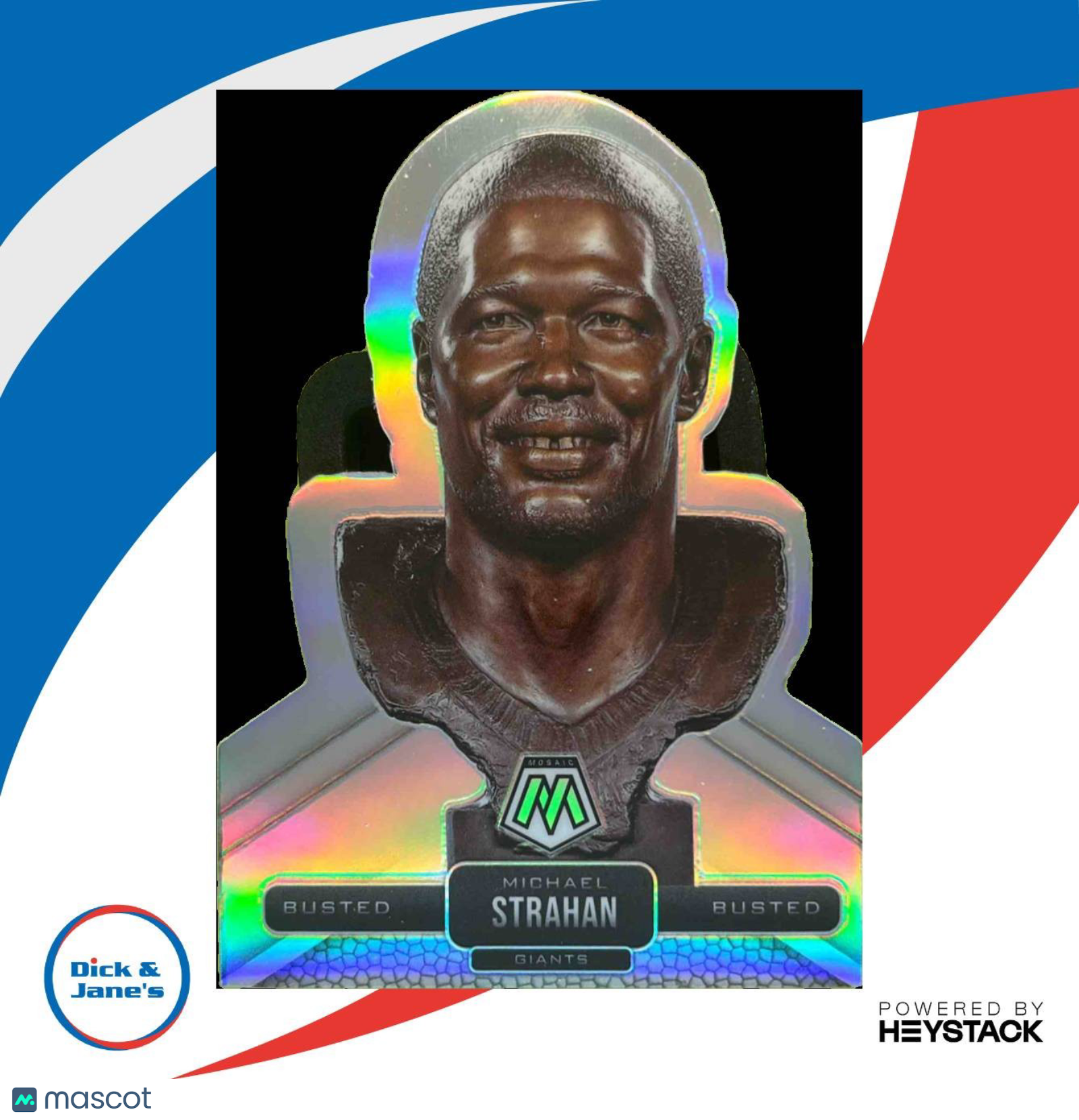 2021 Panini Mosaic Michael Strahan Busted #BU-13 New York Giants - Sports Cards
