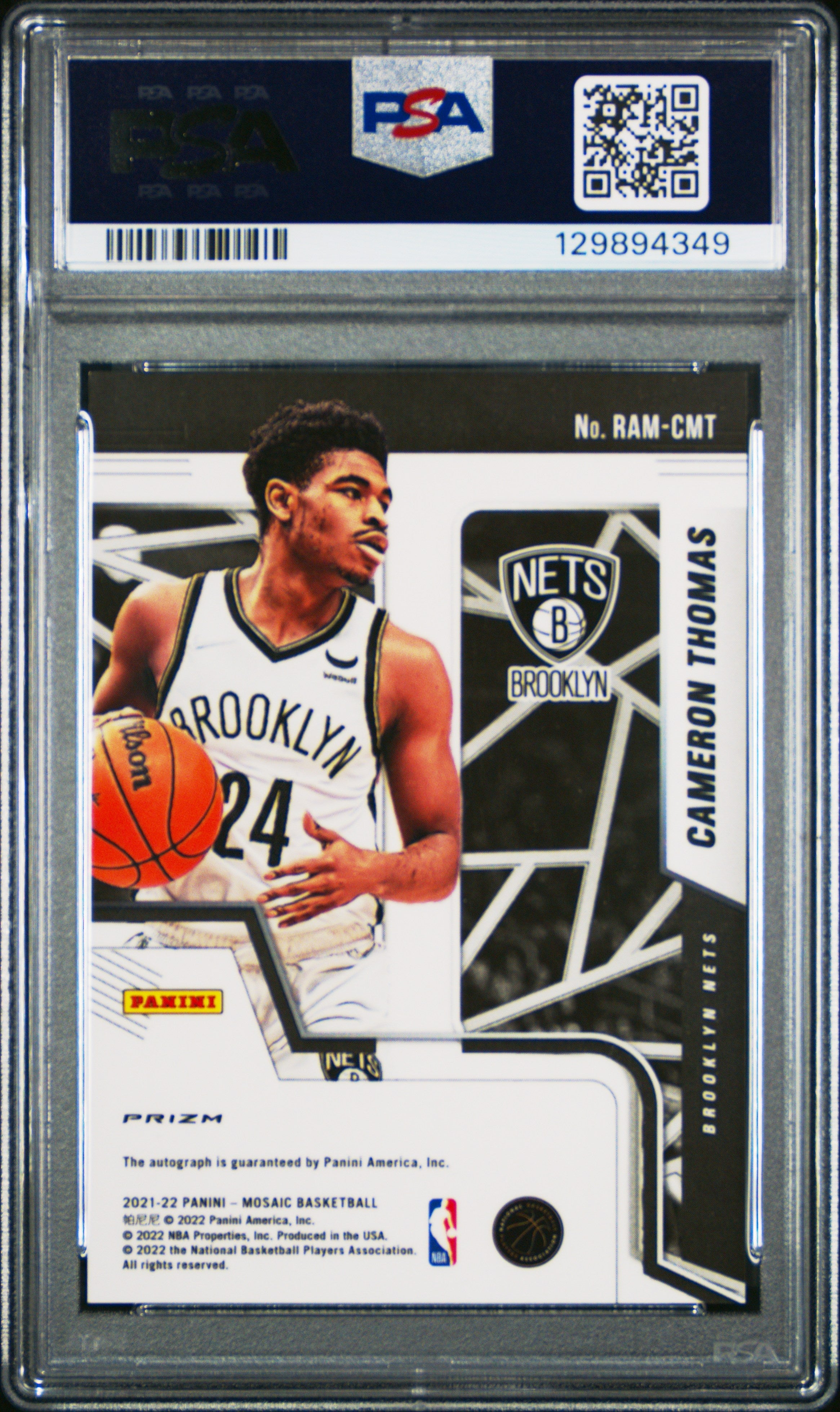 2021 Panini Mosaic Rookie Autographs Mosaic Cameron Thomas RKE Autographs PSA 10 - Graded Sports Cards