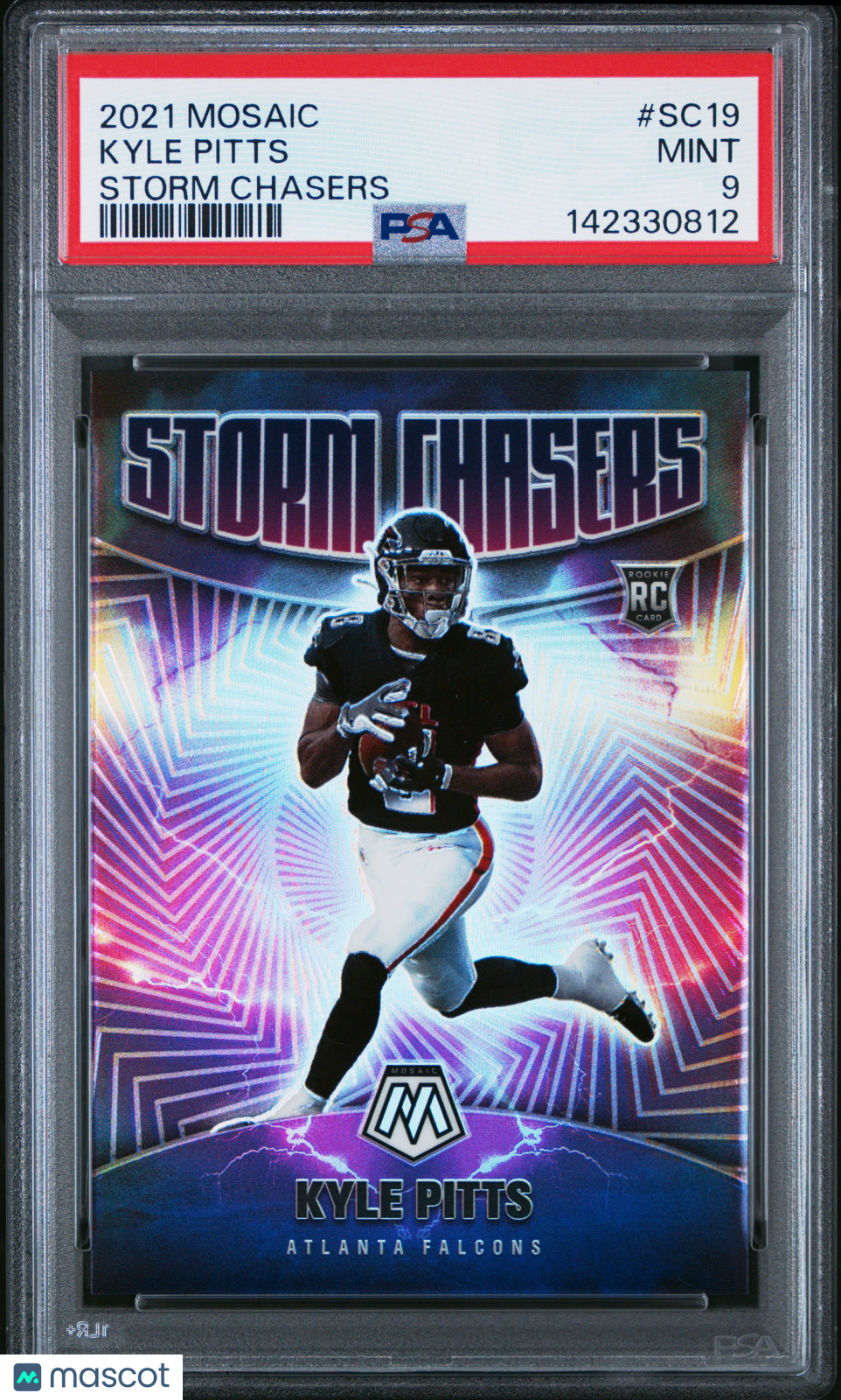 2021 Panini Mosaic Storm Chasers Kyle Pitts Rookie PSA 9 MINT Atlanta Falcons - Graded Sports Cards