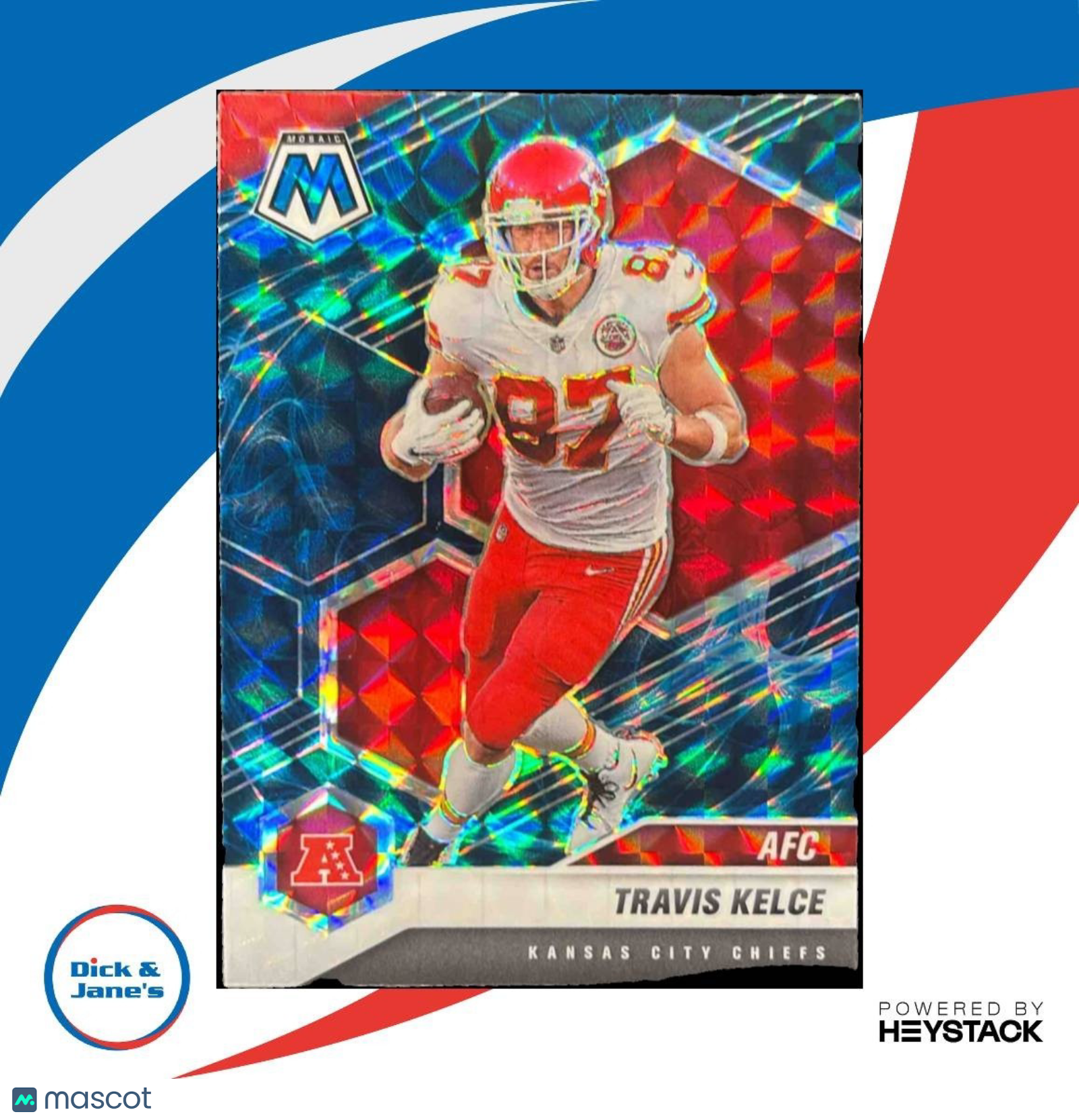 2021 Panini Mosaic Travis Kelce Prizm Genesis #240 Kansas City Chiefs - Sports Cards