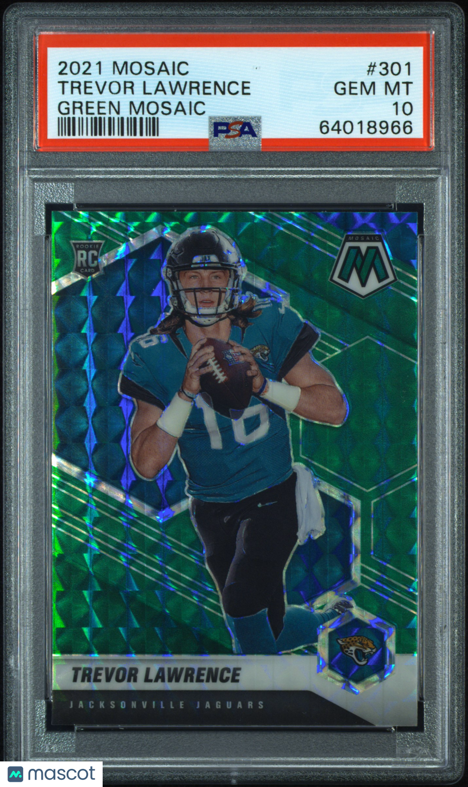 2021 Panini Mosaic Trevor Lawrence Green Rookie #301 PSA 10 Jacksonville Jaguars - Graded Sports Cards