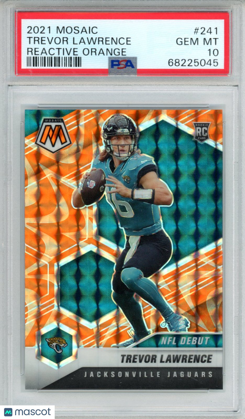 2021 Panini Mosaic Trevor Lawrence Reactive Orange