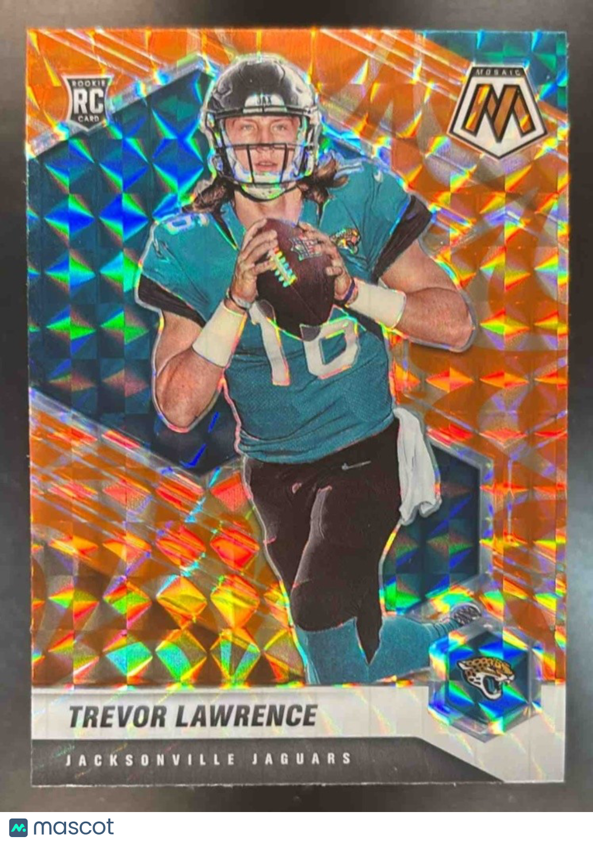 2021 Panini Mosaic Trevor Lawrence Reactive Orange #301 RC Jacksonville Jaguars - Sports Cards