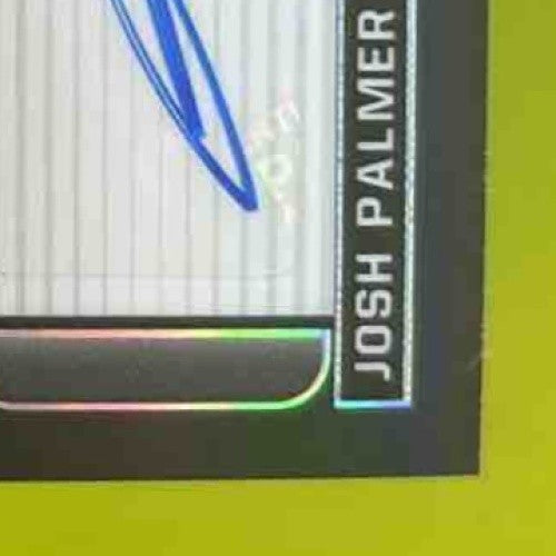 2021 Panini Obsidian Josh Palmer Rookie Jersey Ink /150 MEM Auto RC Chargers - Sports Cards