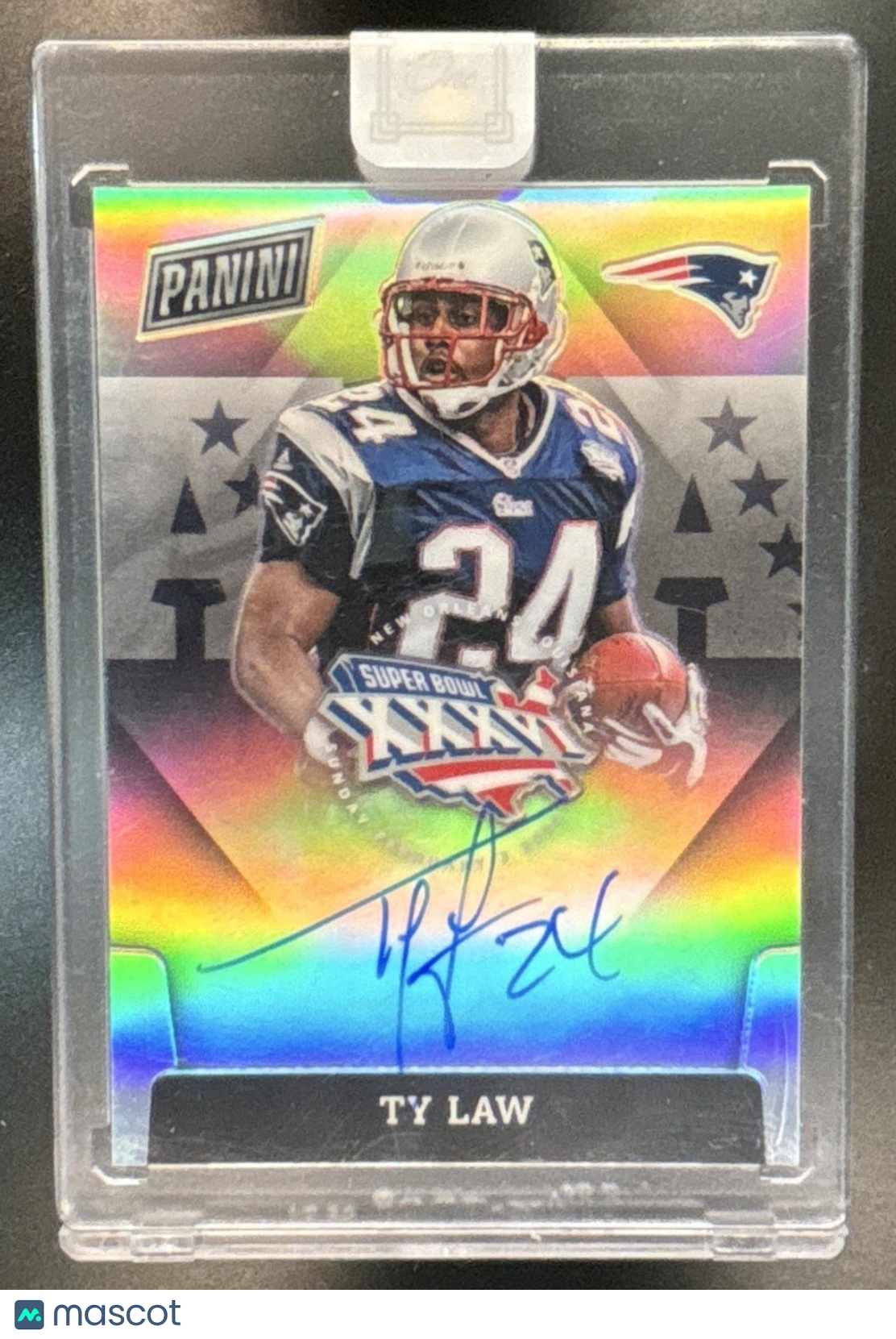 2021 Panini One Ty Law Super Bowl Signatures Prizm Auto New England Patriots - Sports Cards