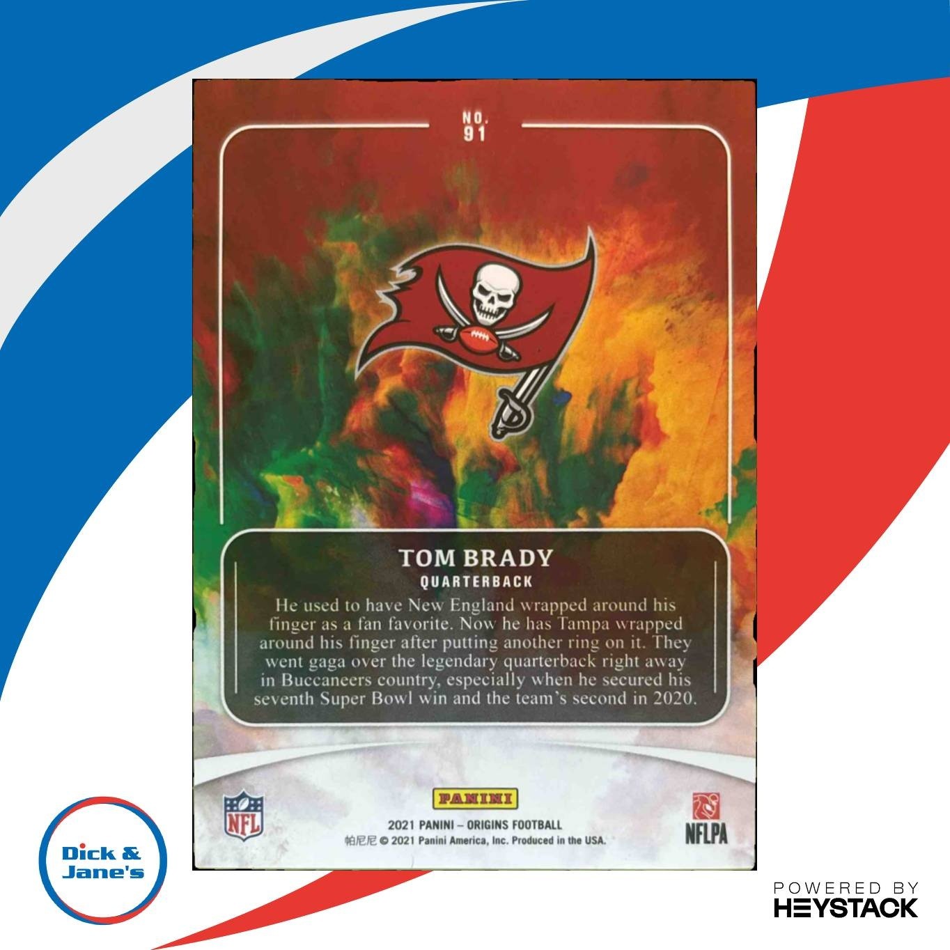 2021 Panini Origins Tom Brady #91 Tampa Bay Buccaneers - Sports Cards