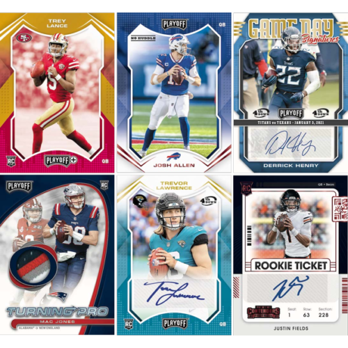 2021 Panini Playoff Football Hanger Box (Goal Line Parallels!) (60 Cards) - NFL Hanger
