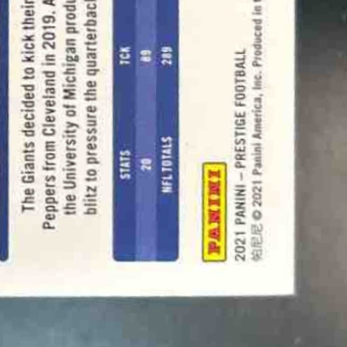 2021 Panini Prestige Jabrill Peppers Xtra Points /25 #62 New York Giants - Sports Cards
