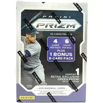 2021 Panini Prizm Baseball 7-Pack Blaster Box (Green Prizms) - MLB Blaster Box