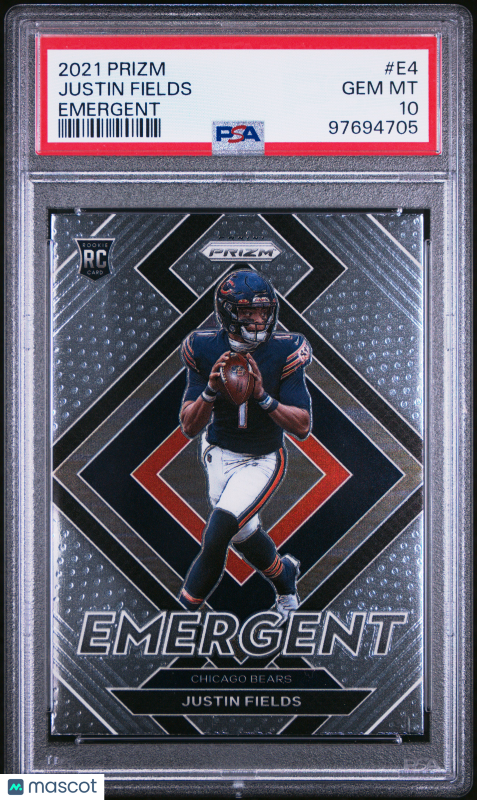2021 Panini Prizm Emergent Justin Fields #E4 PSA 10 - Graded Sports Cards