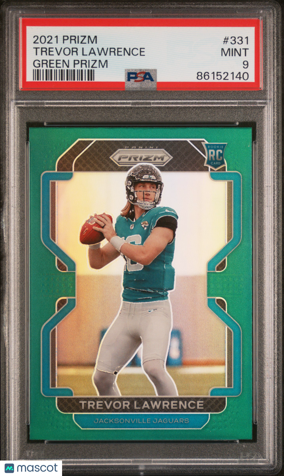 2021 Panini Prizm Trevor Lawrence Green Rookie 331 PSA 9 MT Jacksonville Jaguars - Graded Sports Cards