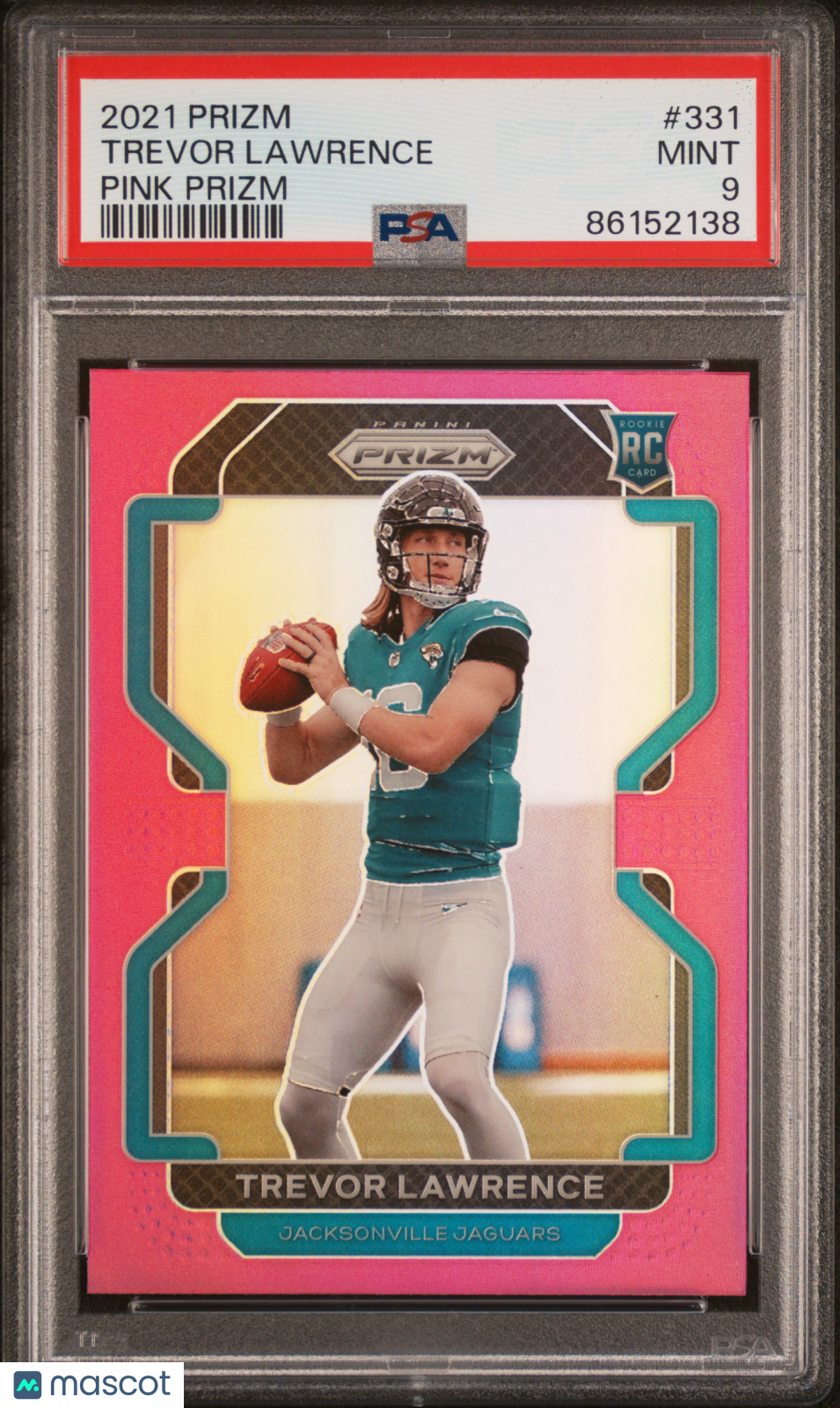 2021 Panini Prizm Trevor Lawrence Pink #331 PSA 9 MINT Jacksonville Jaguars - Graded Sports Cards