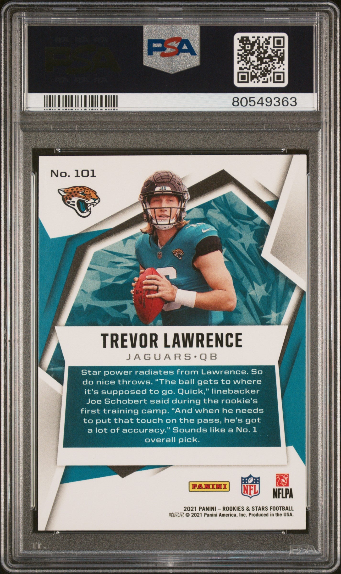 2021 Panini Rookies & Stars Trevor Lawrence #101 PSA 10 Jacksonville Jaguars - Graded Sports Cards