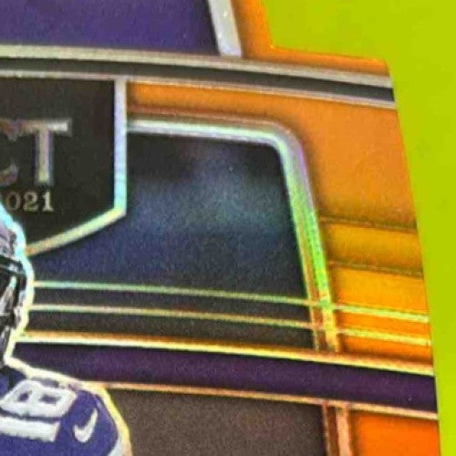 2021 Panini Select Justin Jefferson Orange Prizm Die Cut 13/249 #23 Vikings - Sports Cards