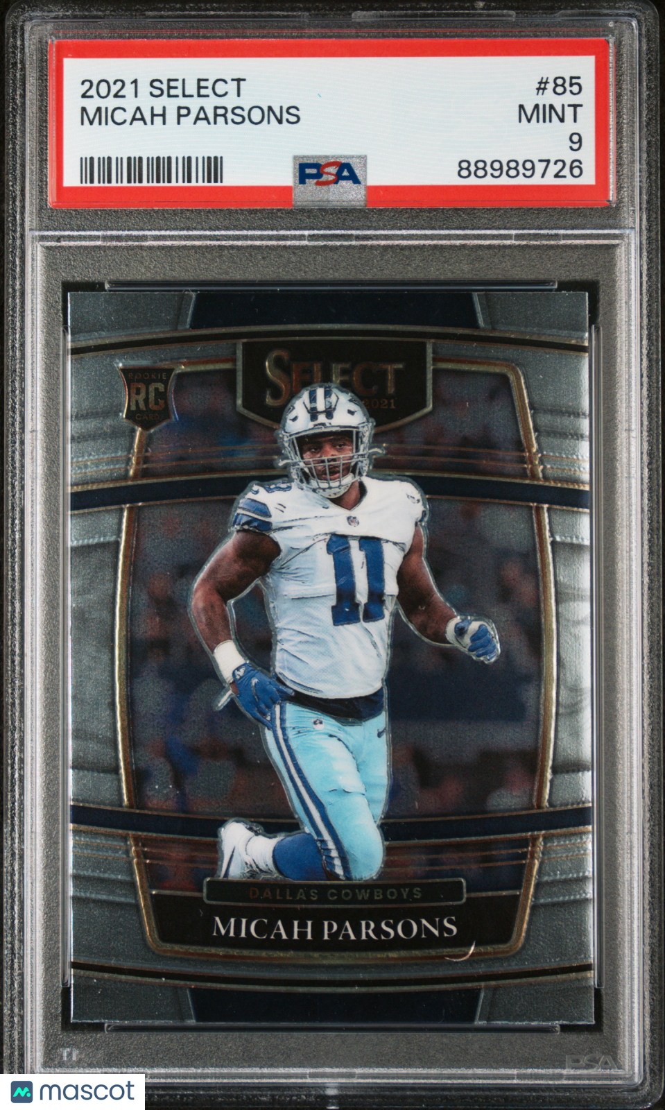 2021 Panini Select Micah Parsons Rookie #85 PSA 9 Dallas Cowboys Graded Sports Cards