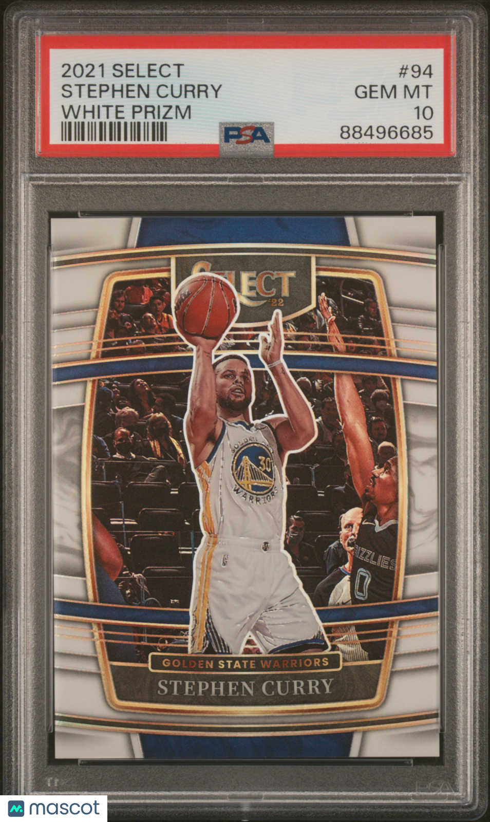 セルディア　カリー 2021 Panini Select Stephen Curry White Prizm #94 PSA
