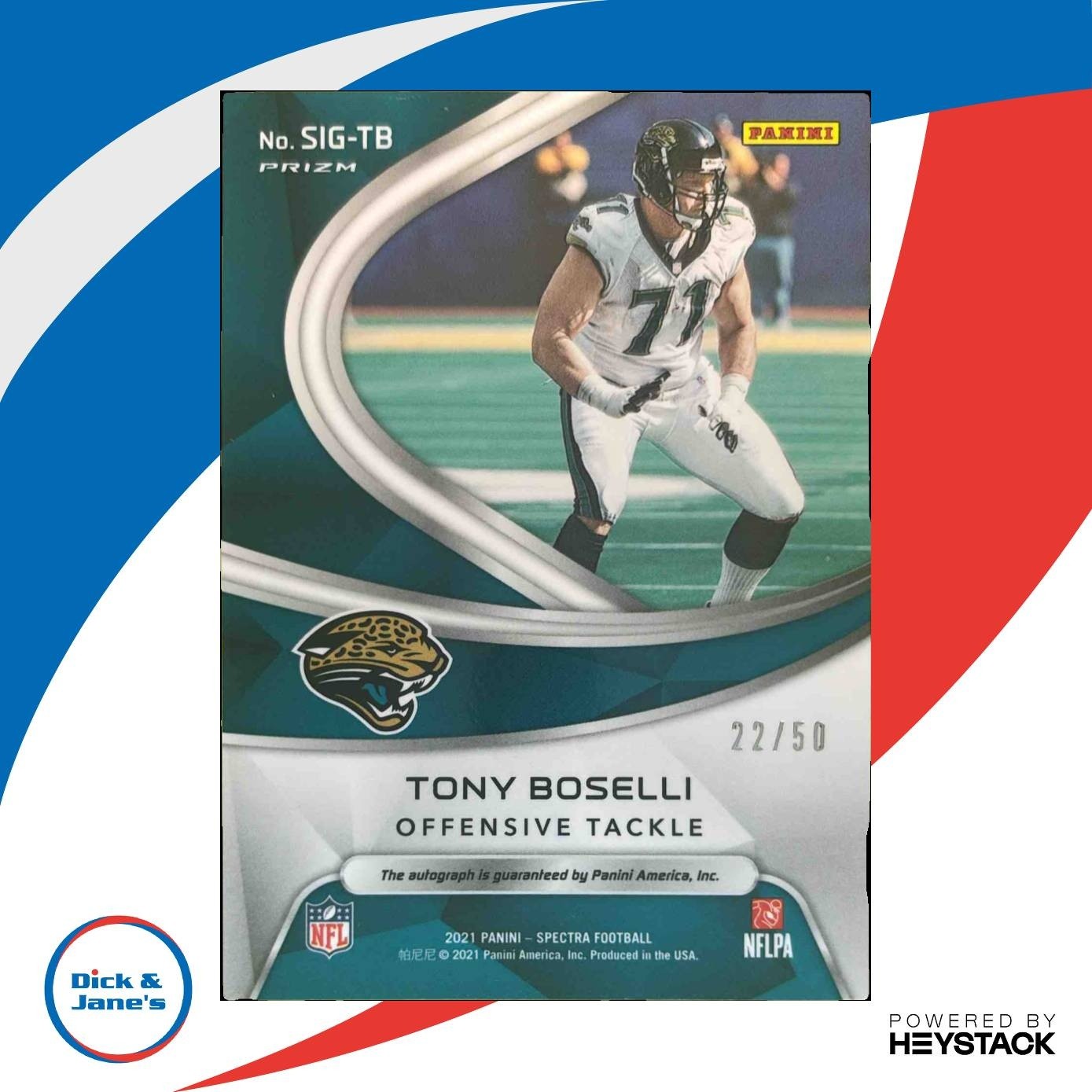 2021 Panini Spectra Tony Boselli Signatures Celestial /50 Auto Jaguars - Sports Cards