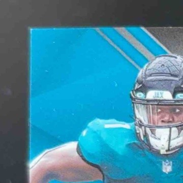 2021 Panini Spectra Travis Etienne Jr. Building Blocks Neon Green 21/25 Jags RC - Sports Cards