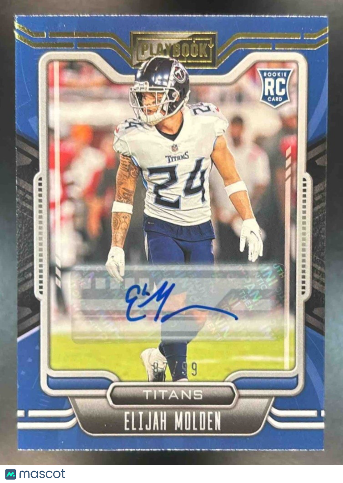 2021 Playbook Elijah Molden Signatures Gold /99 #177 RC Auto Tennessee Titans - Sports Cards