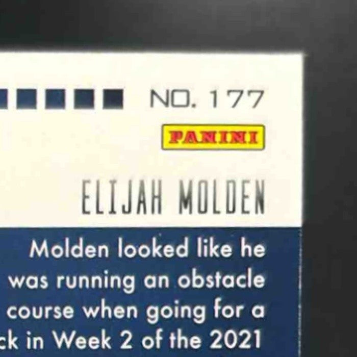 2021 Playbook Elijah Molden Signatures Gold /99 #177 RC Auto Tennessee Titans - Sports Cards