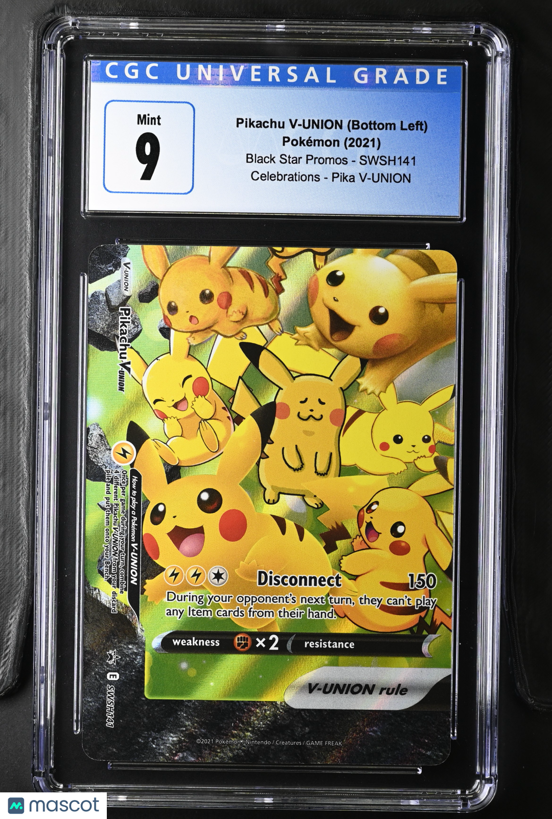 2021 Pokemon Black Star Promos Pikachu V-UNION #SWSH141 Celebrations CGC 9 - Graded TCG/CCG