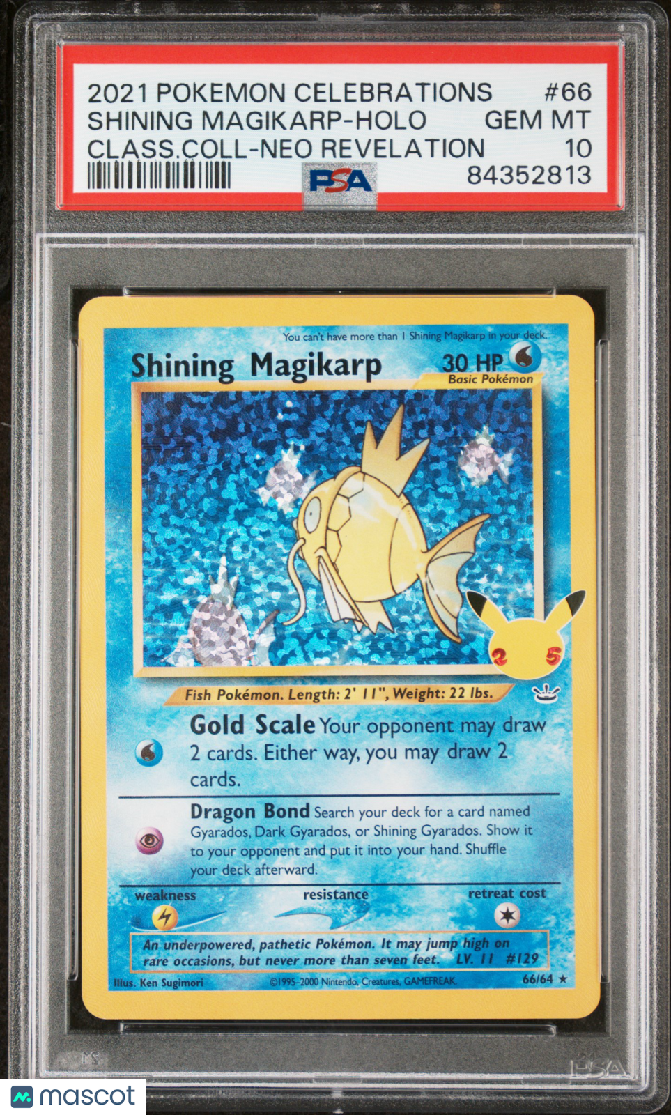 2021 Pokemon Celebrations Classic Collection Shining Magikarp #66 PSA 10 Graded TCG/CCG