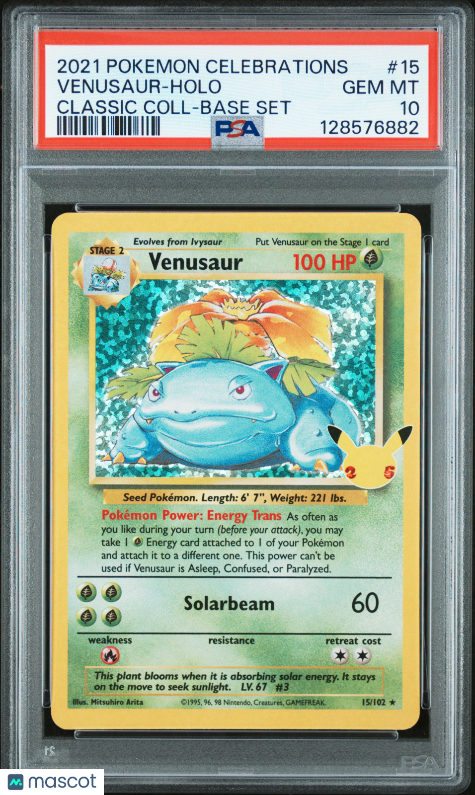 2021 Pokemon Celebrations Classic Collection Venusaur #15 Holo PSA 10 Gem Mint - Graded TCG/CCG